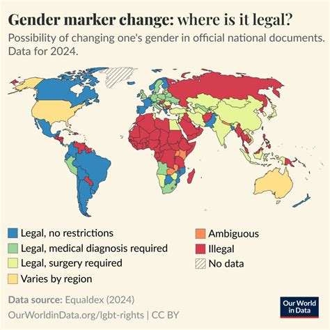 Map Showing Where You Can Legally Change Your Gender In Official ...