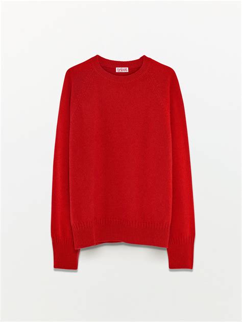 Women's Red Crewneck cashmere | Red cashmere sweater, Sweaters ...