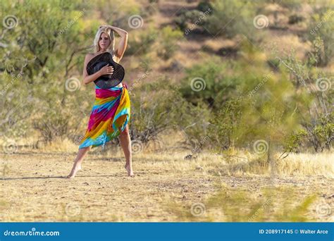 Gorgeous Young Coed Nude Model Enjoying the Warm Weather in the Desert Stock Image - Image of ...