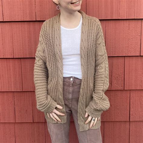 LA Hearts Woven Light Brown Cardigan | Good... - Depop