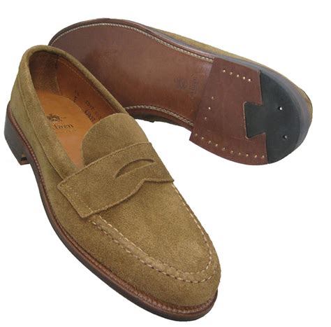 Alden Penny Loafer with Unlined Vamp Snuff Suede #6243F - Sherman ...