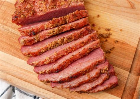 Baked Corned Beef with Honey Mustard Glaze - Dine Ca