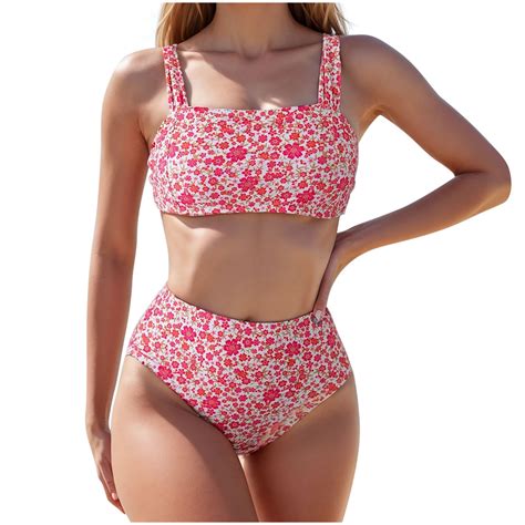 Hot Pink Women Swimwear Sets Swimwear Micro Bikini Tankini Sets for ...
