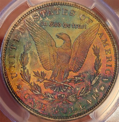 1880-S Morgan Dollar MS63 PCGS Rainbow Tone - Rare Coins Of Raleigh
