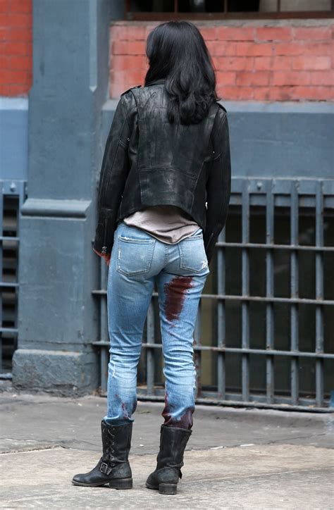 Krysten Ritter Booty in Bloody Jeans - 'A.K.A. Jessica Jones' Set in ...