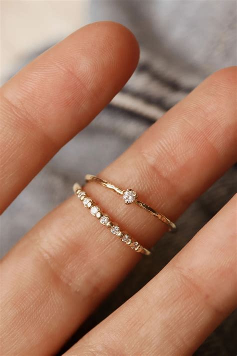 Subtle Flashes of Sparkle With This Simple and Minimal, Dainty Diamond ...