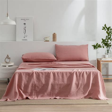 Amazon.com: EVERLY Linen Queen Sheets Set, 100% Stonewashed French ...