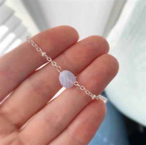 Blue Lace Agate Necklace • The Green Crystal