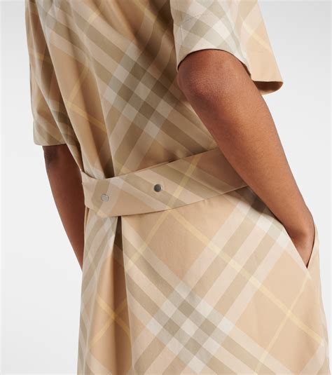 Burberry Check cotton shirt dress in beige - Burberry | Mytheresa