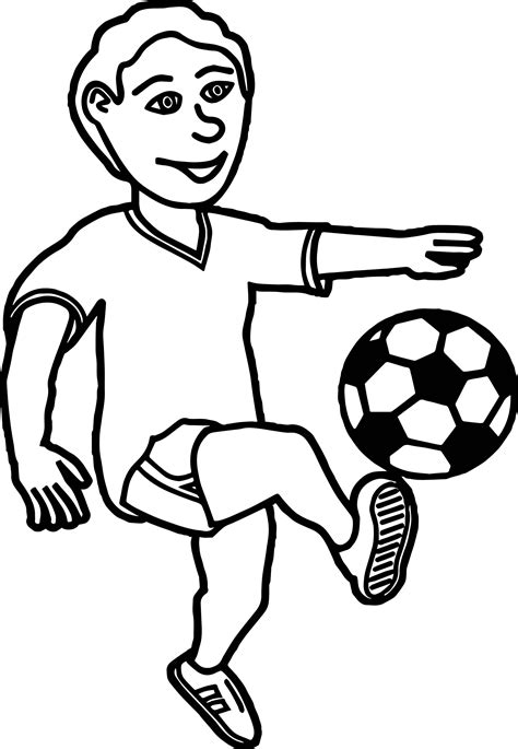 Soccer Playing Football Children Coloring Page | Wecoloringpage.com