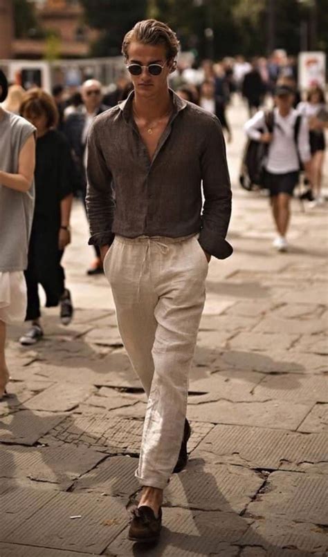 Pin by Katya Stric on Linen pants men | Mens street style, Stylish mens ...