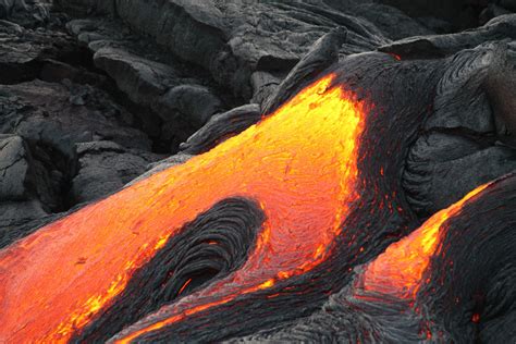Free Images : landscape, nature, rock, night, flowing, usa, volcano, island, hawaii, ash, hot ...