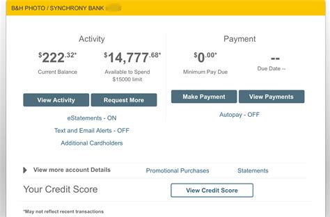 Synchrony Bank B&H Photo Approval - myFICO® Forums - 5993533