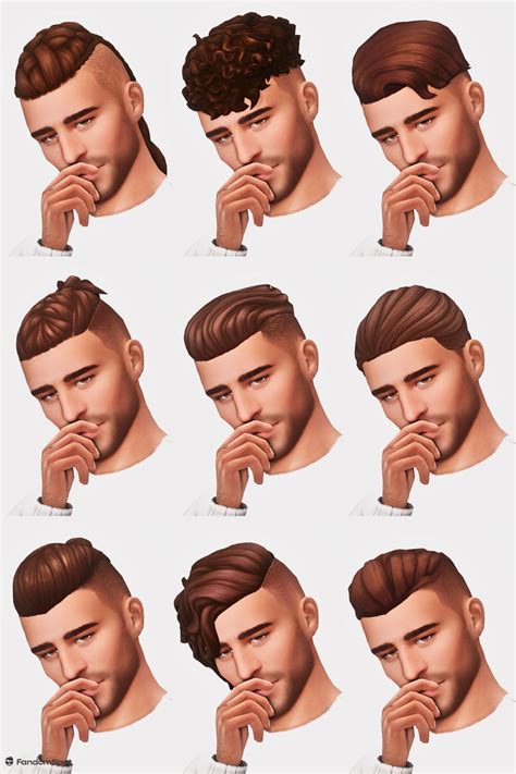 Maxis Match Undercut Hair CC - The Sims 4 | Sims 4 hair male, Sims 4 ...