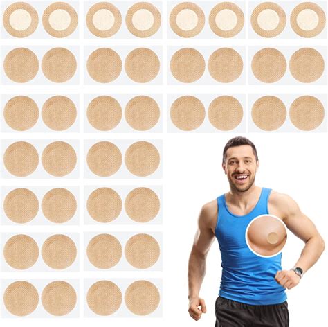 Cosysparks Mens Nipple Covers, 40 Pcs Men Nipple Tape Nipple Guard Disposable Men's Breast Patch ...