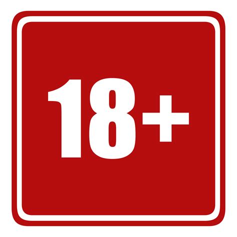 Sign of Adult Only Icon Symbol for Eighteen Plus 18 plus and Twenty One ...