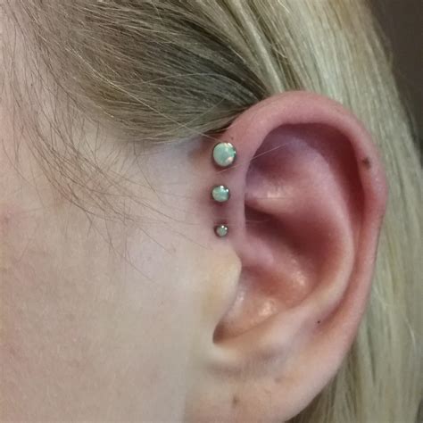 Triple forward helix. : r/piercing