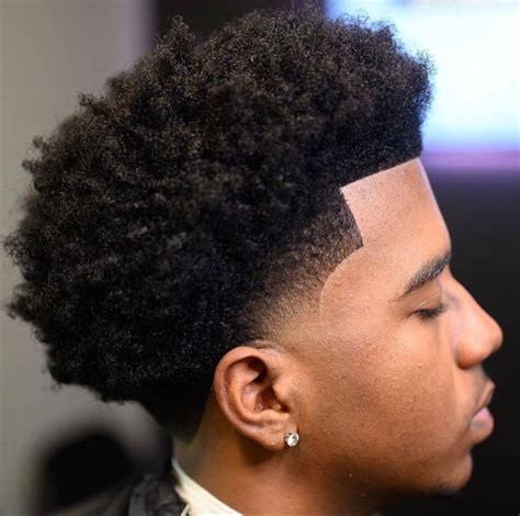 Taper Fade Haircut Black Men Afro