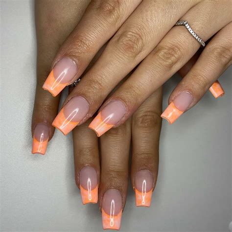 27+ Orange French Tip Nails That Will Turn Heads - Nail Designs Daily