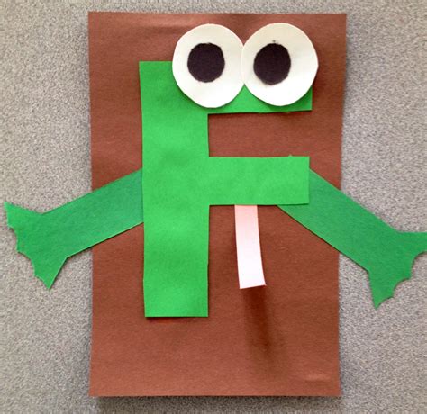 Letter F is for frog Craft- use lower case f and add red tongue ...