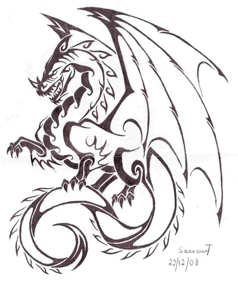 Cool Dragon Drawings at PaintingValley.com | Explore collection of Cool ...