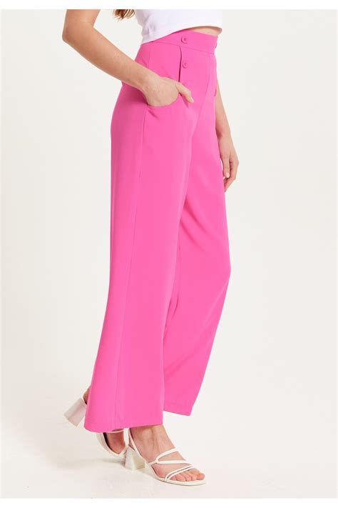 Pink Wide Leg Trousers | Goddiva
