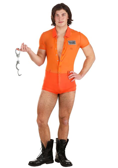 Sexy Orange Prisoner Men's Costume | Sexy Costumes