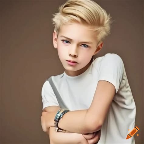 Boys with blonde hair on Craiyon