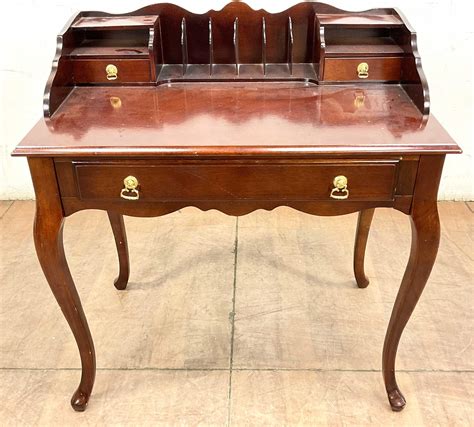 Lot - Queen Anne Style Laminate Secretary