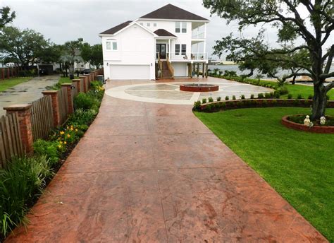 Driveway Backyard Stamped Concrete Patio Ideas — Randolph Indoor and ...