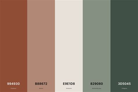 Sage Green Color Palette Hex Codes