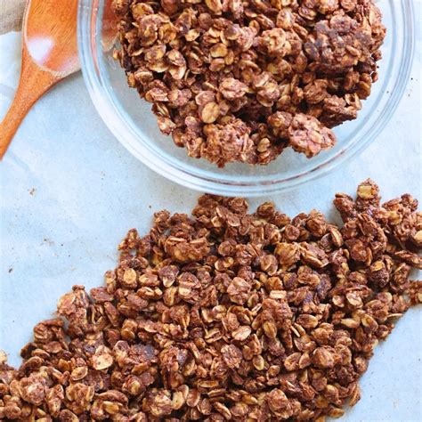 Easy Oil-Free Chocolate Granola (Healthy)