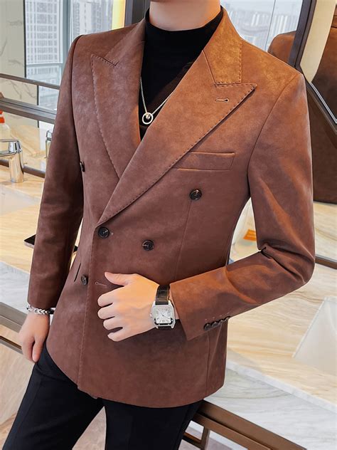 Men's Winter Slim Fit Suede Blazer Jacket - SuedeBlazer® Official ...