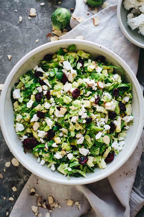 Shaved Brussels Sprout Salad w/ Cranberries - Jar Of Lemons