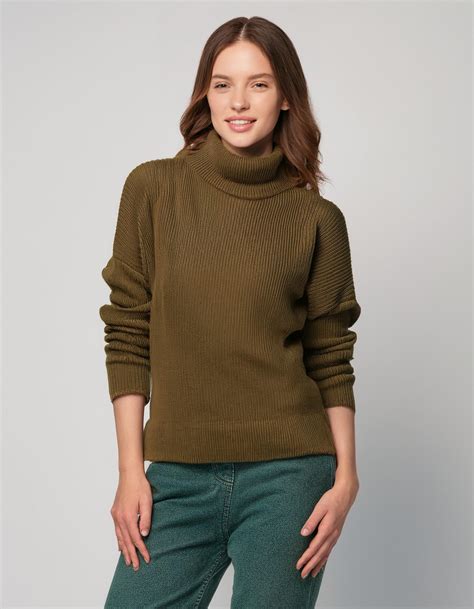 Cozy Olive Green Turtleneck Sweater - Kala Official Turtlenecks