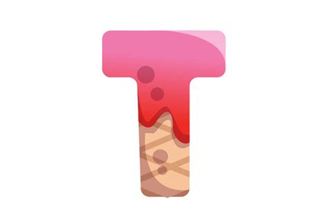 Wafer Icon Alphabet Letter T Clipart Illustration par dearlyartstudio ...