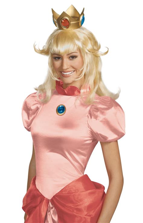 Nintendo Super Mario Bros Princess Peach Shoulder Length Flippy Hair ...