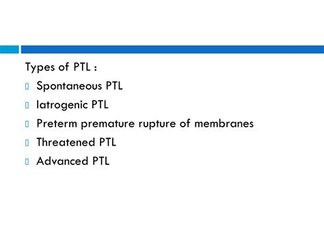 Ptl Medical Abbreviation