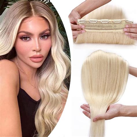16 inch SEGO Clip in Hair Extension Human Hair One Piece THICK [#60 ...
