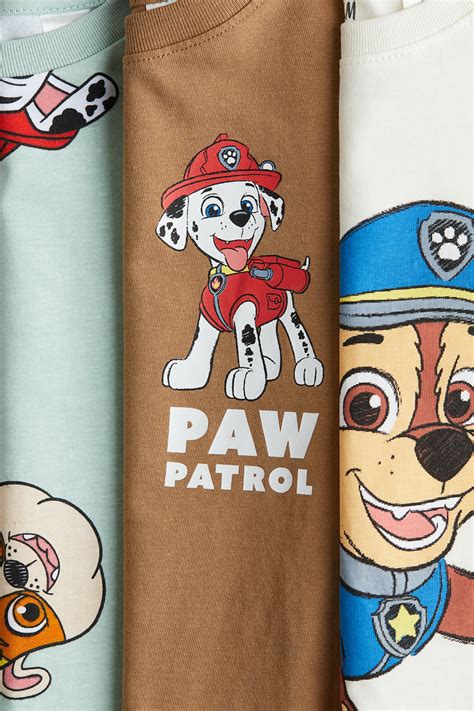 3-pack Printed Tees - White/PAW Patrol - Kids | H&M AU