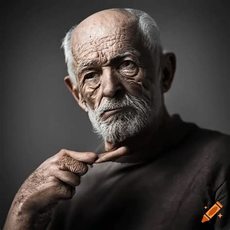 Impatient older man pointing on Craiyon