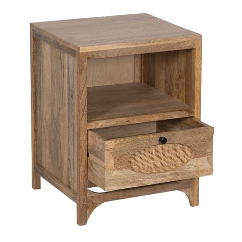 Vincent Mango Wood 1 Drawer Side Table