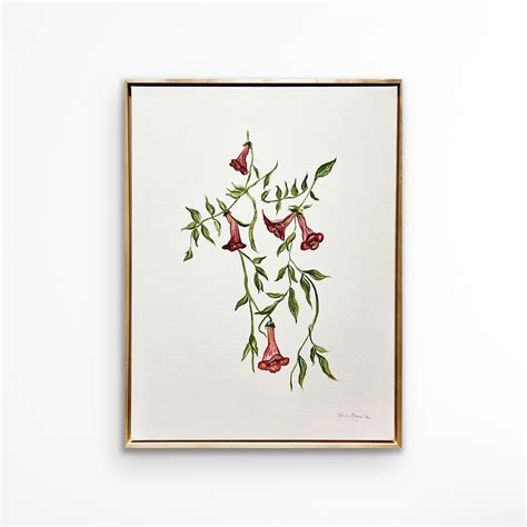 Botanical ‘Trumpet Vine’ Nude | Ellemnop Art