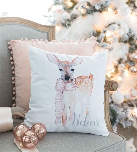 Christmas Pillows (Craftberry Bush) | Pink christmas tree decorations ...
