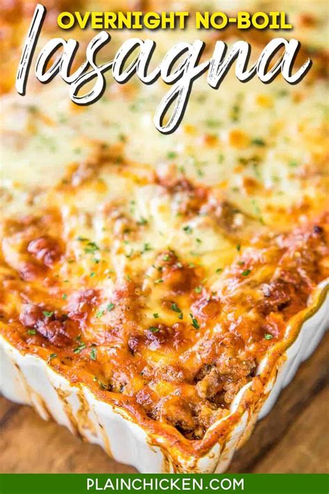 Overnight No-Boil Lasagna Recipe