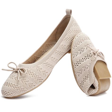 HEAWISH Women's Flats Shoes Comfortable Black Beige Flats Crochet Lace ...