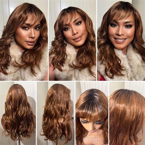 Breezy Waves & Feathered Hairstyle Premium Quality Synthetic Wigs 100% ...