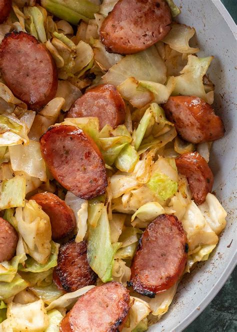 Keto Cabbage and Sausage Skillet (Quick & Easy!) - Maebells