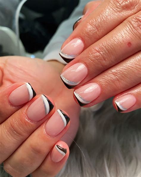 37+ Elegant Black French Tip Nails Fit For Any Occasion - Nail Designs ...