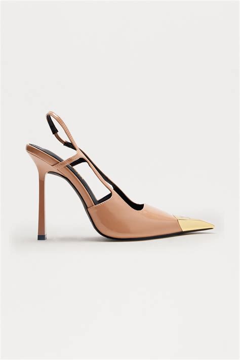 Tacones Stamp It Slingback - Nude | Fashion Nova